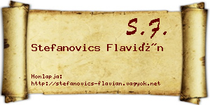 Stefanovics Flavián névjegykártya